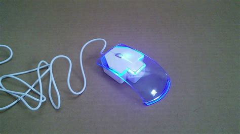 Multi Color Clear Light Up Computer Mouse Youtube