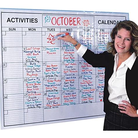 Calendar Office Planner Board Whiteboard Erasable Room Jumbo Wall ...