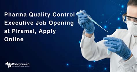 Piramal Pharma Quality Control Executive Job Opening Apply