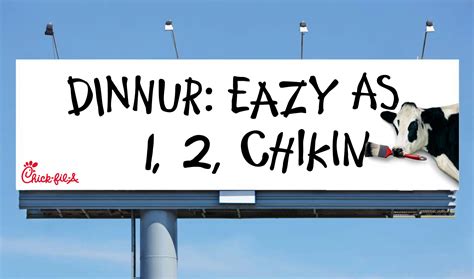 Chick Fil A Cow Billboards