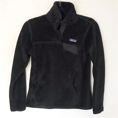 Patagonia Tops Patagonia Black Retool Snap Fleece Pullover Poshmark