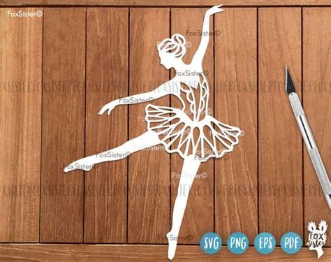 Ballerina Svg Ballet Svg Cut File 3 Plantillas De Corte De Papel Set