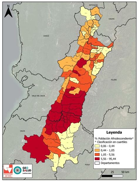 Porcentaje De Población Afro En La Cuenca Alta Del Río Cauca Fuente