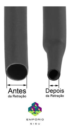 Espaguete Tubo Termo Retrátil Isolamento 16mm Preto 10 Mts Frete grátis