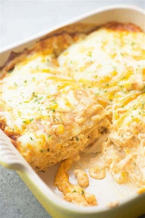 Chicken Enchilada Casserole Creamy Cheesy Enchilada Perfection