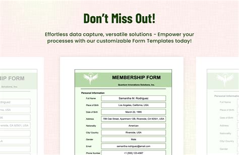 Form Template in MS Excel, Google Sheets - Download