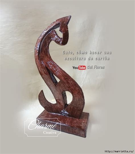 Кошечки - статуэтки из картона своими руками