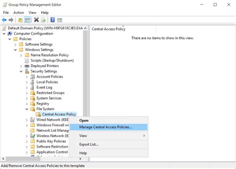 Create And Configure Central Access Rules And Policies Rootusers