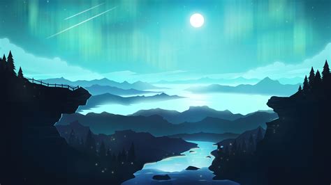 Wallpaper Digital Art Vector Landscape 3840x2160 Thenathankun