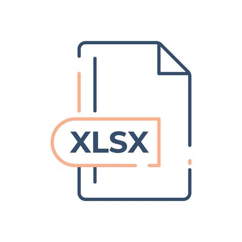 Icono De Formato De Archivo Xlsx Icono De L Nea De Extensi N Xlsx