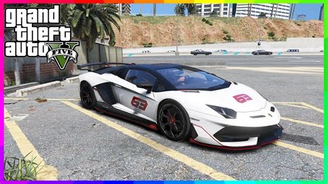 Gta 5 Mods Lamborghini Aventador Svj Roadster Realistic Graphics Youtube