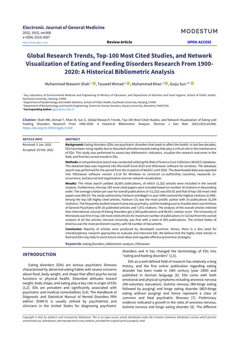 Pdf Global Research Trends Top 100 Most Cited Studies And Network