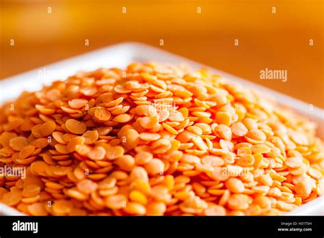 Red Split Lentils Stock Photo Alamy