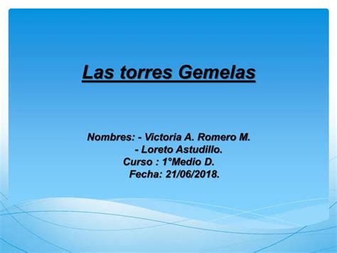 Las Torres Gemelas Ppt