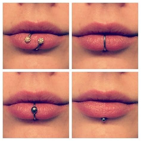 Vertical Labret Piercing Ring