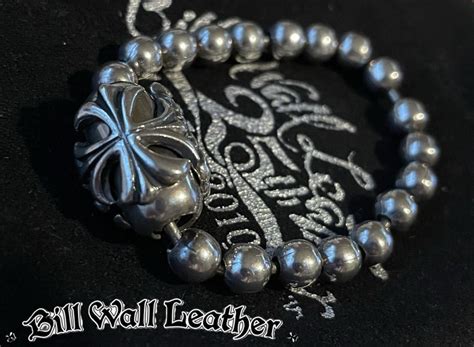 【目立った傷や汚れなし】bwl Bill Wall Leather ビルウォールレザー Ball Chain Bracelet クロスチャーム