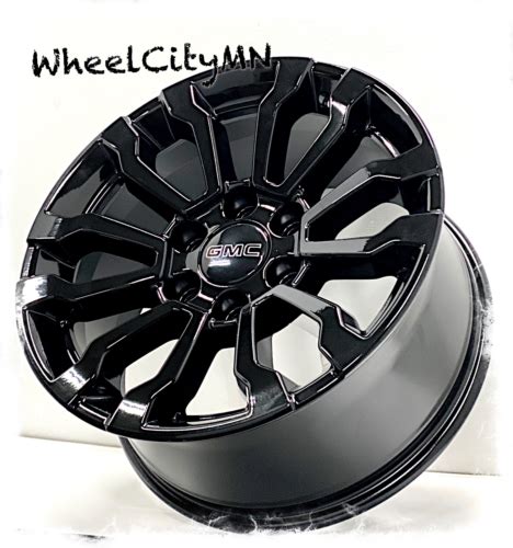 At Gloss Black Wheels Fits Gmc Sierra Yukon Oe Replica