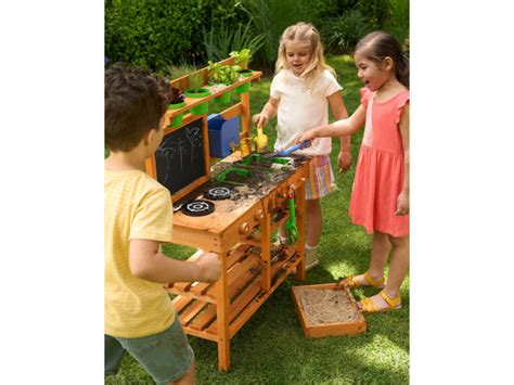 Playtive Outdoorküche für Kinder Spielküche aus Echtholz von Lidl für