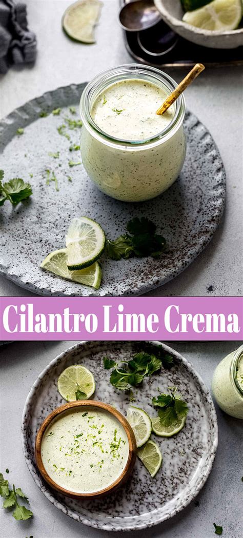 Cilantro Lime Crema Recipe Ready In 5 Minutes Platings Pairings