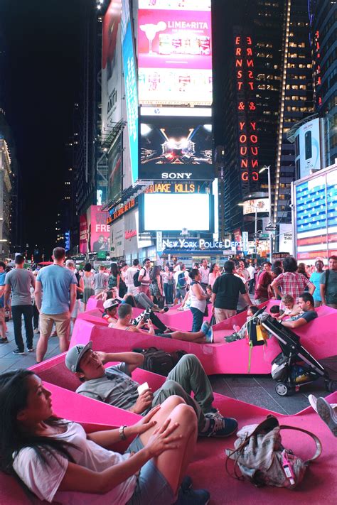 Gallery Of J Mayer H Fills Times Square With X Shaped Lounge Chairs 2