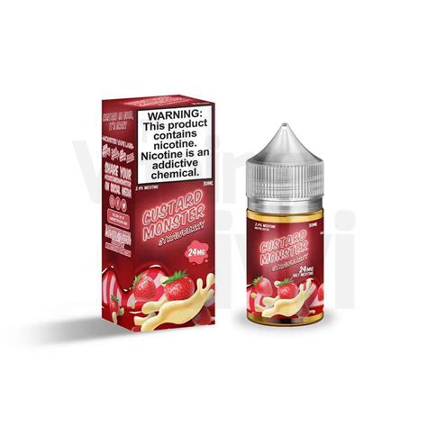 Strawberry Aka Strawberry Custard • Custard Monster • Nic Salts The Vaping Kiwi