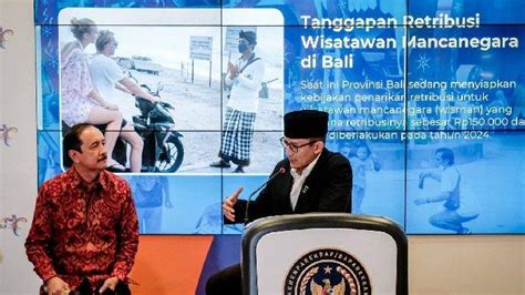 Menparekraf Sandiaga Ungkap Pemberlakuan Retribusi Wisman Di Bali Untuk