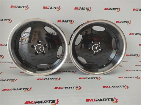 Jantes Mercedes Monoblock AMG Em 18 5x112 Preto Aba Cromada MJ Parts