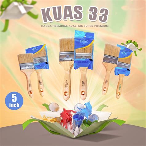 Jual Kuas Cat Tangan 5 Inch EURO Paint Brush 33 Premium Kuas Cat Kayu