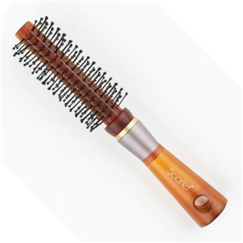 Scarlet Line Professional Small Round Hair Brush For Styling with Anti Slip Handle n Ball Tip ...