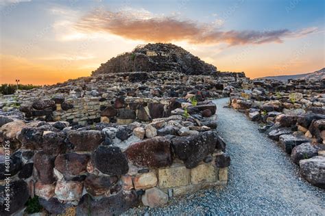 The Bronze Age Fort UNESCO World Heritage Site Su Nuraxi Di Barumini On