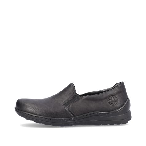 Rieker Damen Slipper Asphaltschwarz