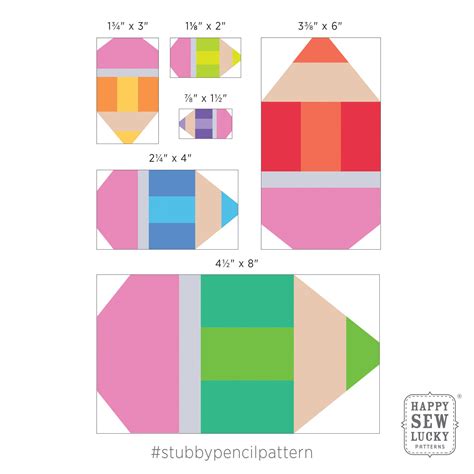 Stubby Pencil Quilt Pattern Pdf Etsy