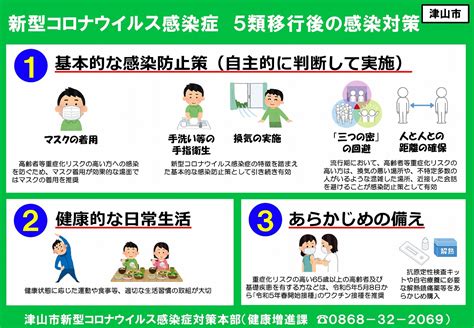 新型コロナウイルス感染症 5類移行後の感染対策などについて（令和5年10月1日から） 津山市公式サイト