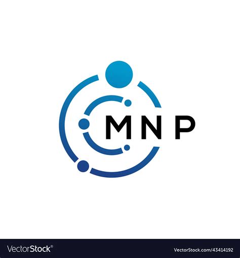 Mnp letter technology logo design on white Vector Image