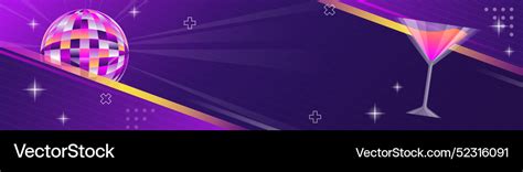 Nightclub And Nightlife Party Twitch Banner Vector Image