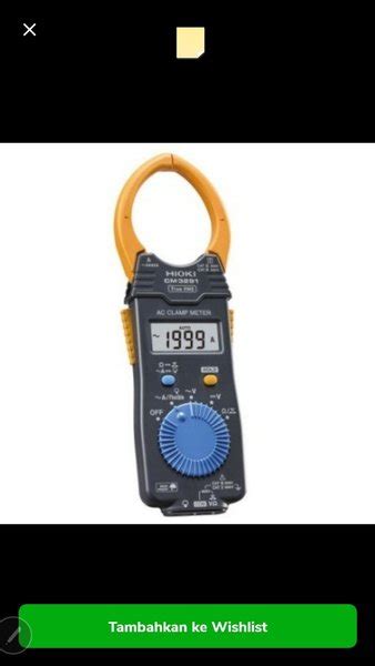 Jual Tang Ampere Ac Clamp Meter Hioki Cm Di Lapak