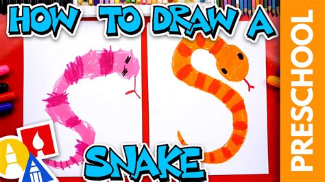 How To Draw A Snake Preschool Art For Kids Hub