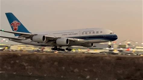 Plane Spotting Lax With The Last China Southern A To Land At Lax