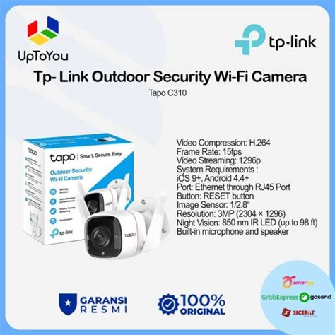 Promo Tp Link Tapo C310 3mp Outdoor Security Wi Fi Camera Cctv Ip