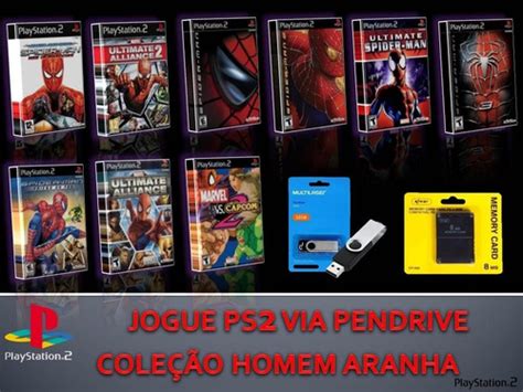 Kit Coleção Spider Man Opl Para Ps2 Jogue Via Pendrive Parcelamento