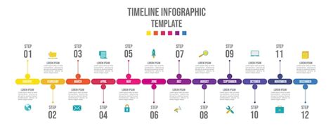 Mod Le D Infographie Pour Les Entreprises Mois Calendrier De