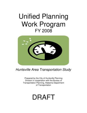 Fillable Online Unified Planning Work Program Huntsville Fax Email