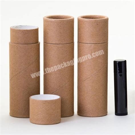 Custom Eco Friendly Biodegradable Kraft Cardboard Push Up Lip Balm