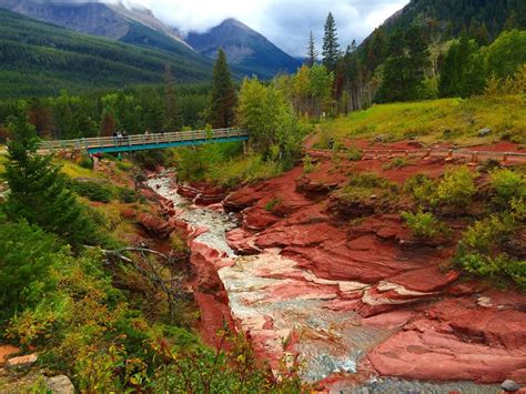 Red Rock Canyon. Waterton Lakes National Park. : hiking