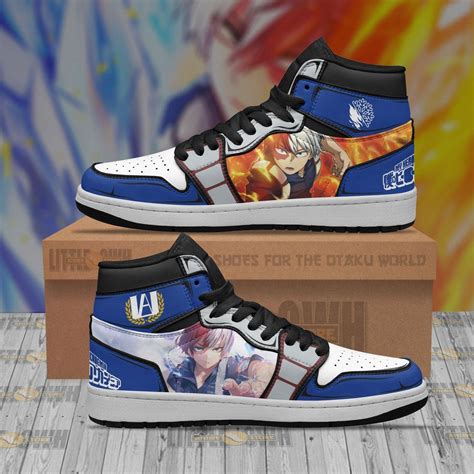 Shoto Todoroki Jd Sneakers Custom My Hero Academia Anime Shoes