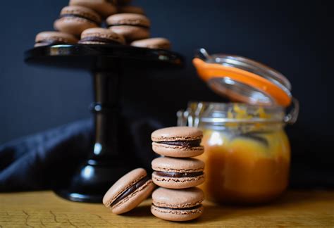 Chocolate And Salted Caramel Macarons Patisserie Makes Perfect