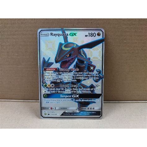 Pokemon Cards Rayquaza Gx A Shiny Full Art Secret Rare Card