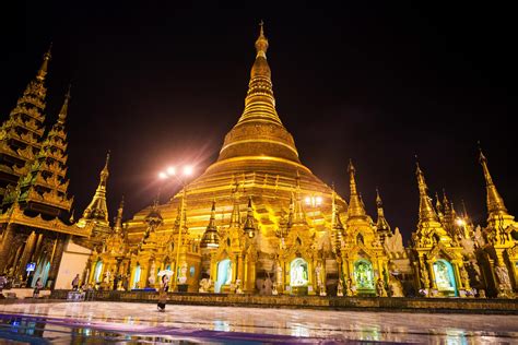 YANGON MYANMAR JUL 20 2018 Shwedagon Pagoda Is The Most Sacred