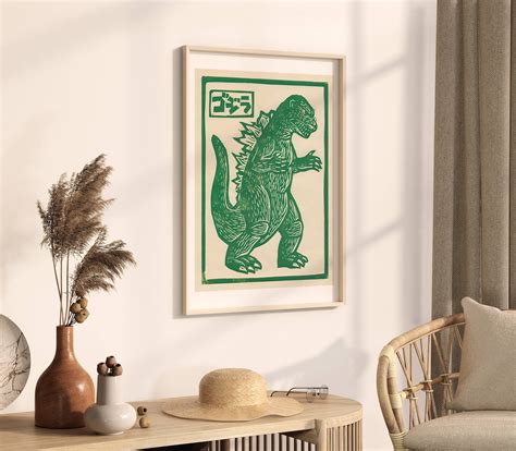 Vintage Godzilla Print, Godzilla Poster, Vintage Print, Vintage Poster ...