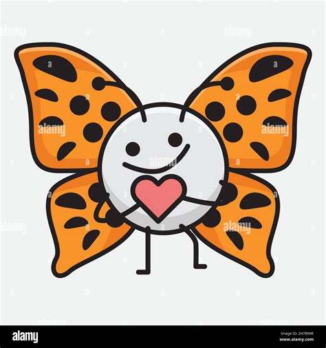 Illustration cartoon butterfly smiley face hi-res stock photography and images - Alamy